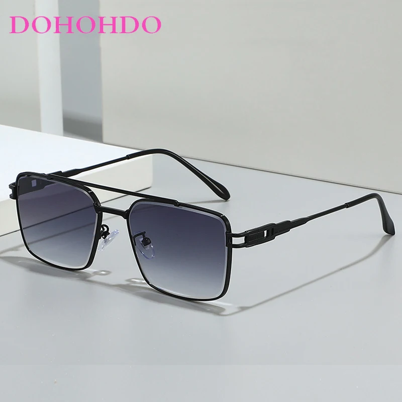 Classic Square Sunglasses Cool Men Vintage Luxury Brand Design Metal Sun Glasses Women Retro Pilot Shades UV400 Lentes De Sol