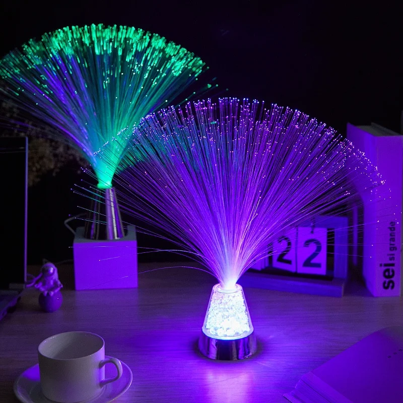 2024 Festival Gift Fiber Optic Lamp Starry Star LED Light 3 Colors Changing