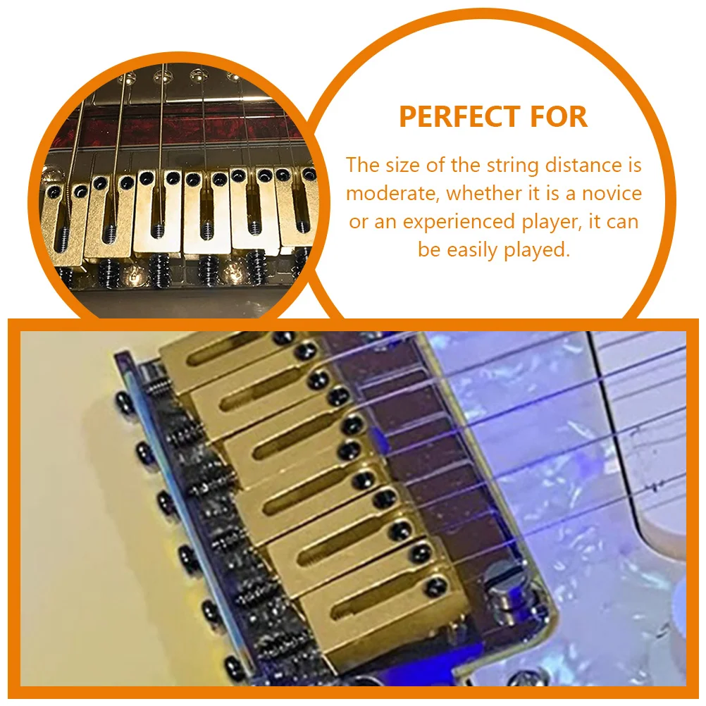 

Electric Guitar Accessories Copper Locking Tremolo Saddles Double Locking System Durable Brass Material Precision
