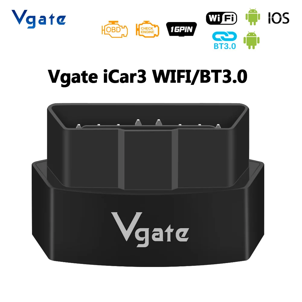 

Vgate iCar3 ELM327 V2.1 Wi-Fi Bluetooth 3.0 OBD2 считыватель автомобильных кодов для IOS Android OBD 2 сканер OBDII автоматические диагностические инструменты