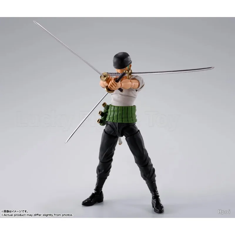 

Быстрая доставка, оригинальная коллекционная фигурка Bandai SHF ONE PIECE Roronoa Zoro Dawn of Adventure, модель для декора, подарок