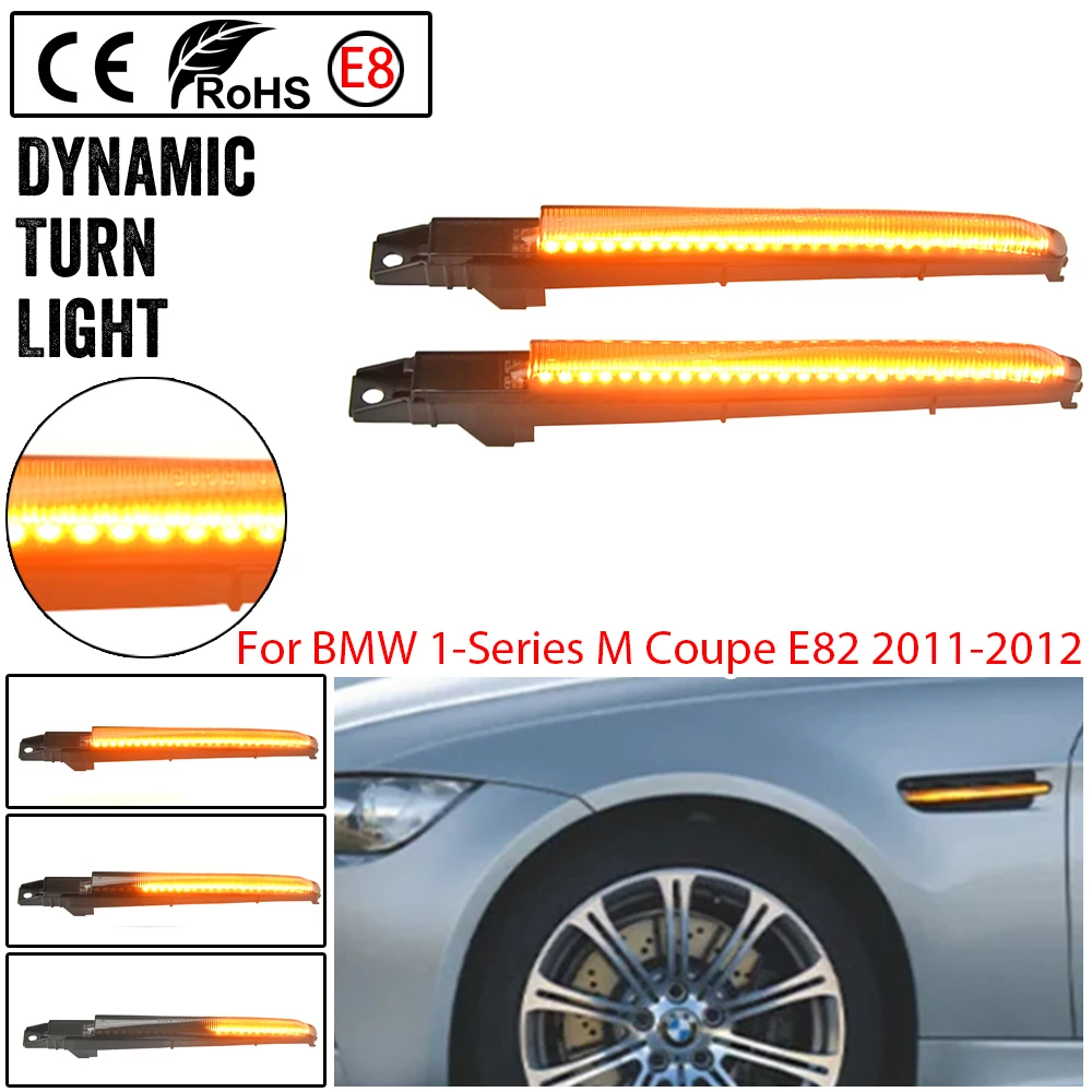 For BMW 5 Series F10 M5 S63N Dynamic LED Flashing Sequential Turn Signal Side Fender Marker Lights Upgrade Kit 2010-2016