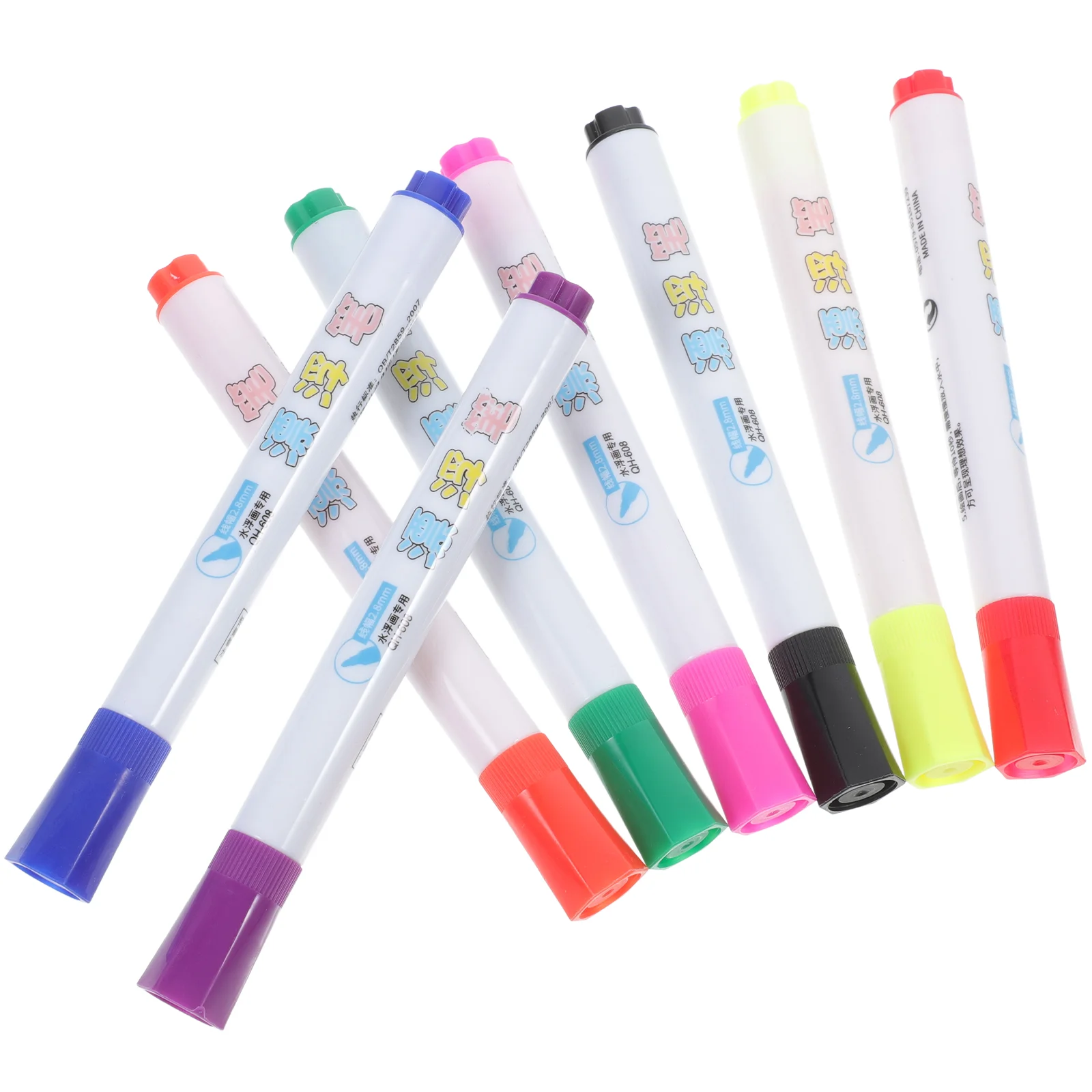 

8 Pcs Floating Pen Erasable Whiteboard Markers Paint Brushes for Children Painting Black Pens Funny Water Color Colorful