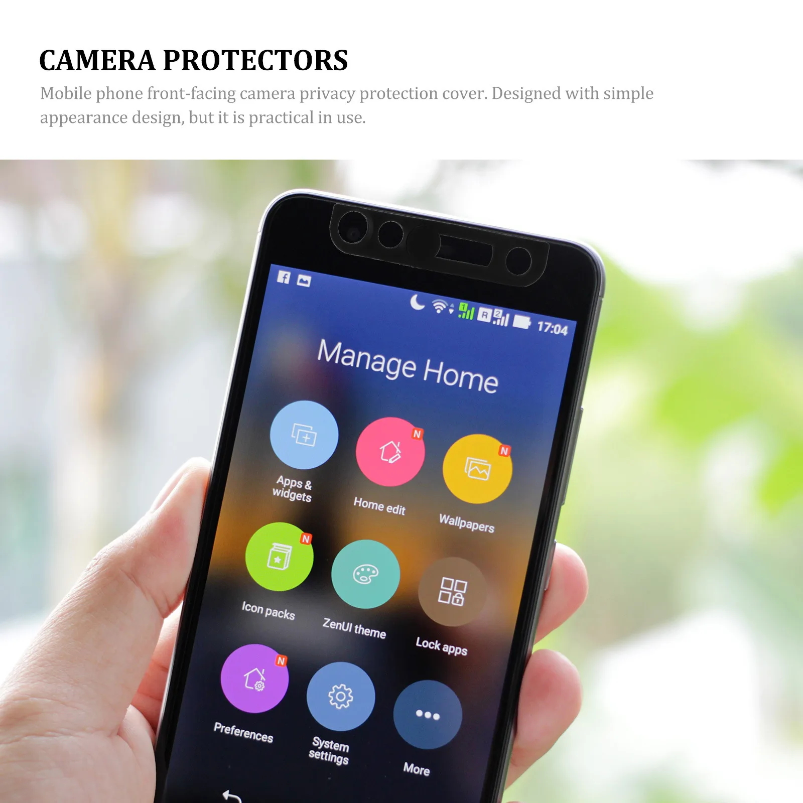 

POPETPOP 2 Pack Ultra Thin Camera Privacy Cover for X 11 12 Series Smartphones Front Lens Protector Adhesive Shield