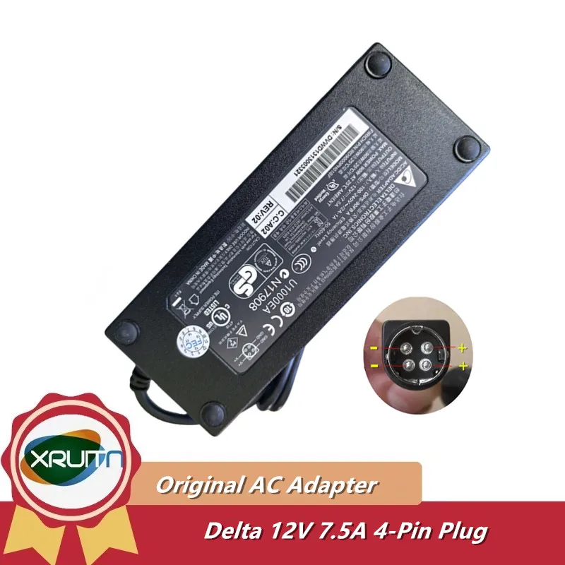 New Genuine Delta DPS-90FB A 12V 7.5A 90W 4-PIN ADP-96W AC DC Adapter Power Supply FEC MP-3435 Z21400E-A2 DPS-90AB-5