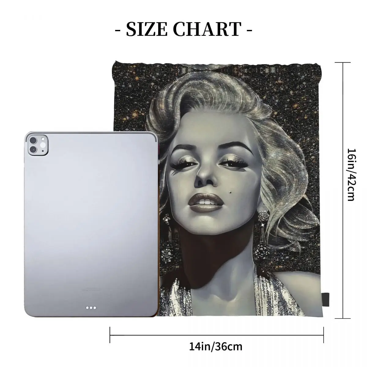 حقائب ظهر مارلين مونرو برباط أنيق وحقائب أحذية وحقائب كتب للمدرسة للرجال والنساء