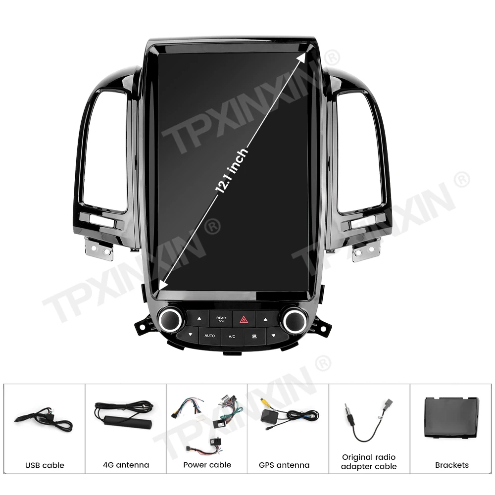 For Hyundai Santa Fe 2006-2012 Android Carplay Car Radio Automotive Multimedia Stereo Player GPS Navigation Head Unit image 4