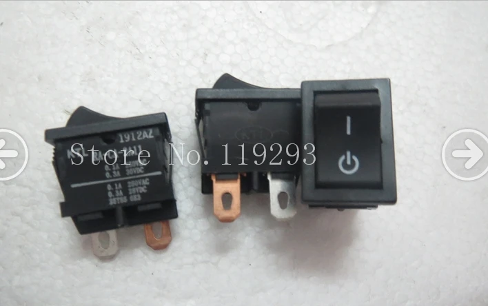 [BELLA]Imported KTL RA-CA-2A11 0.1A250VAC 0.3A30VDC 2 feet 2 files Rocker Switch--10PCS/LOT
