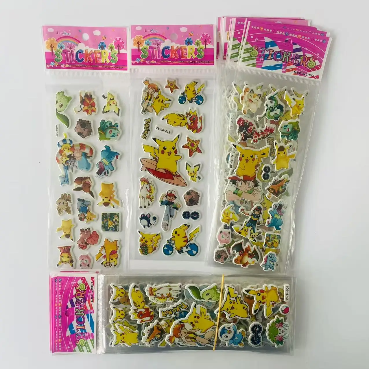 Juego de 12 Pegatinas 3D de Pokémon, Decoración, Adhesivos Bonitos, Pegatinas Infladas, Material de Papelería