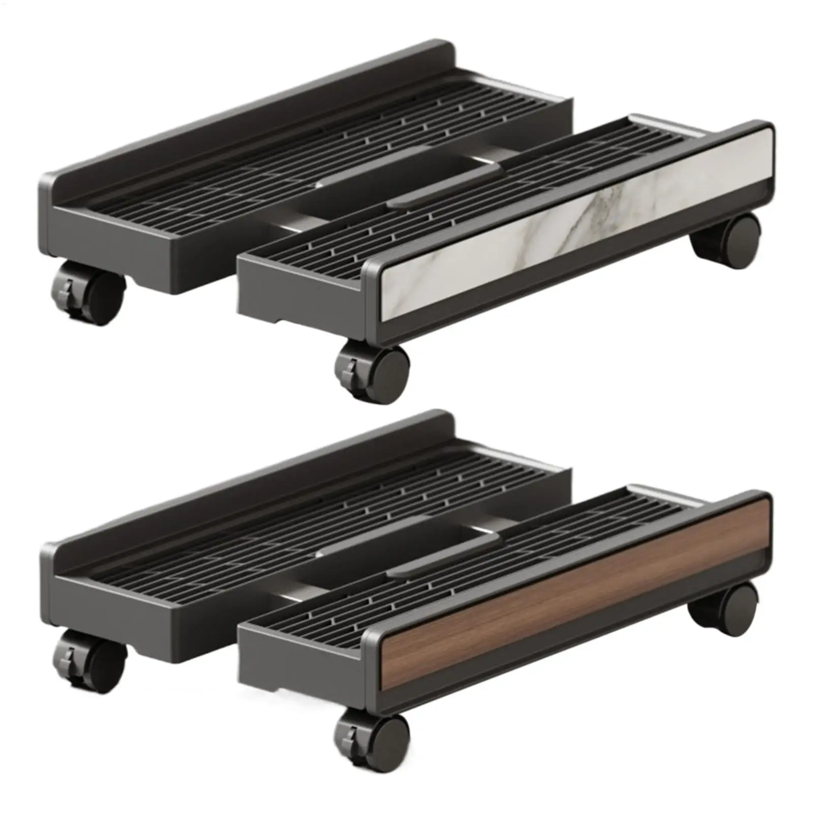 

Computer Tower Stand with 4 Caster Wheels PC Tower Stand Lifting Rack Portable PC Tower Floor Stand Mobile CPU storage shelf