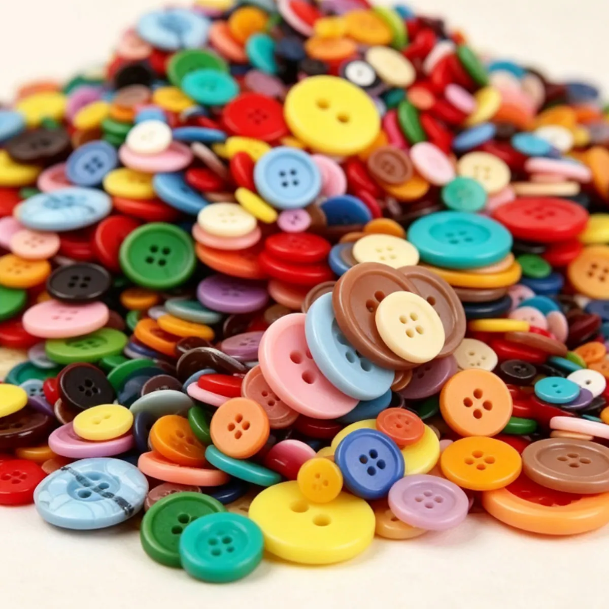 183Pcs 0.7-2.5cm Mixed Color Round Plastic Buttons, Assorted Sizes – Bulk Value Pack, Perfect for DIY Sewing, Knitting,  ZSY