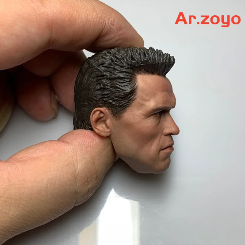 1/6 Arnold T800 Schwarzenegger Hoofd Snijwerk Mannelijke Hoofd Sculptuur Model Fit 12 Inch Mannelijke Soldaat Actie Figuur Lichaam