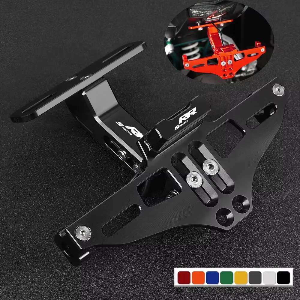 For BMW S1000 RR S1000RR S 1000 RR HP4 2019 2020 2021 2022 2023 2024 Motorcycle License Plate Holder Frame Bracket LED Light