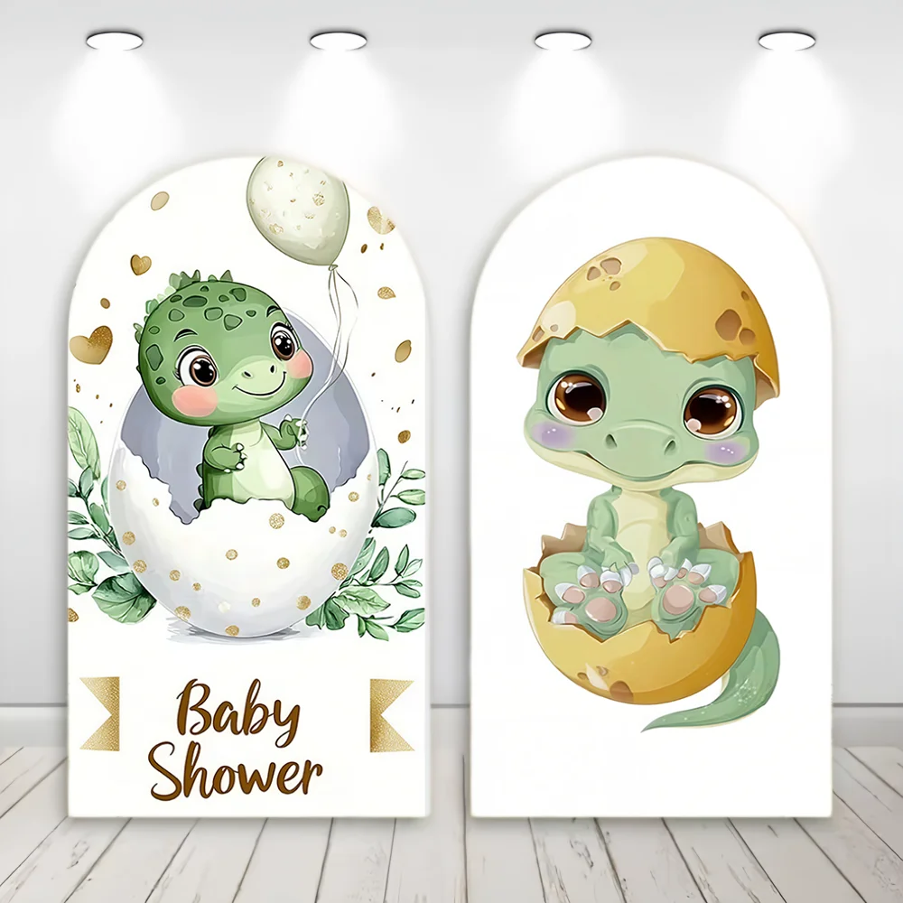 

Custom 2-Sided Safari Jungle Cute Dinosaur Roar Chiara Arch Wall Backdrop Cover Kids Birthday Party Baby Shower Decor Background