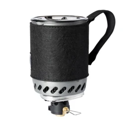 BRS Camping Pot Stove With Heat Exchanger BRS-61 Jet Boil Gas Stove Quick Burn Coffee Cup Furnace Backpacking Camp Burner