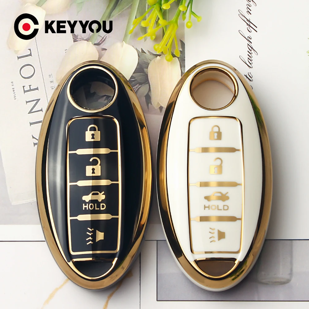 

KEYYOU чехол для автомобильного ключа из ТПУ, защитный чехол для NISSAN Maxima Altima Versa Sentra Sunny Sylphy Teana Qashqai X-Trail Juke