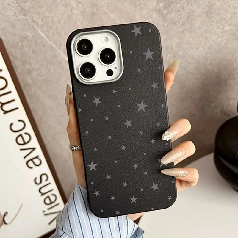 Ins coreano tela cheia cinza estrelas caso para samsung s25 ultra s24 s23 s22 s21 fe plus a56 5g a36 a26 a16 a55 a54 a53 capa macia