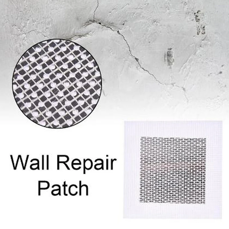 

1pcs/set Mending Wall Patch Adhesive Fiberglass Mesh Tape Damaged Walls Roof Quick Repair Fix Hole Crack Composite Board 4/6/8in