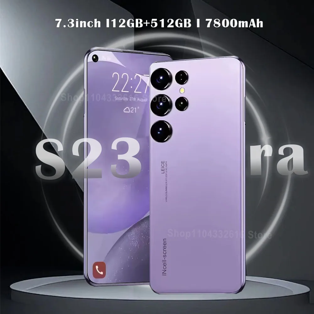 2025 new smartphone 5G 7.3-inch high-definition Android 14 Snapdragon 8Gen3 10 core dual card 7800mAh UnlockS25 Ultra smartphone