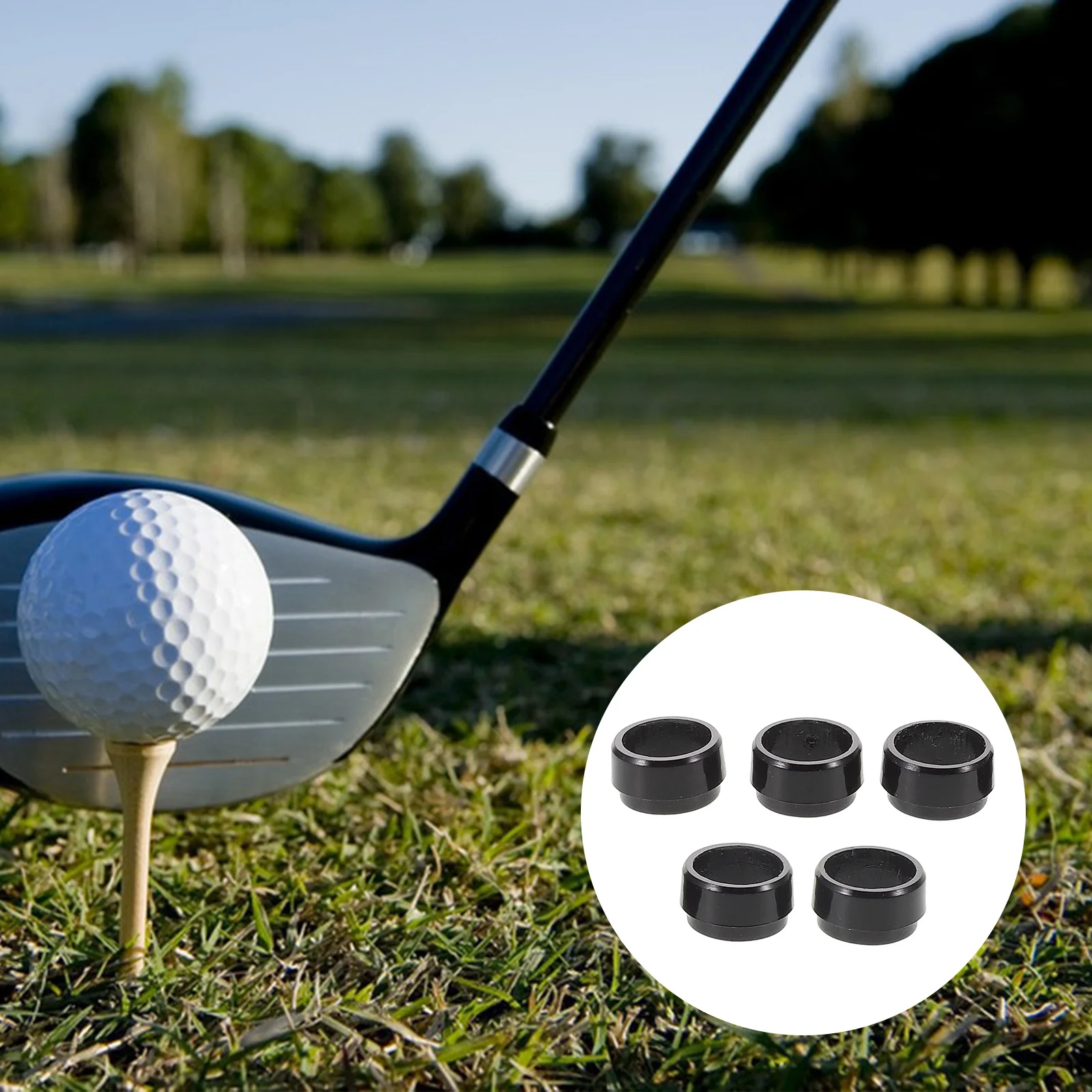 

5Pcs Golf Club Ferrule Protective Sleeve Wear-Resistant Cover for Mallet Putter Convenient Durable Golfs Club Cover