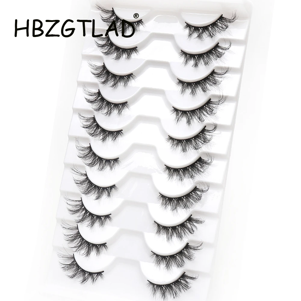 New 10 Pairs half Natural False Eyelashes Fake Lashes Long Makeup 3D Mink Lashes Extension Eyelash Mink Eyelashes for Beauty