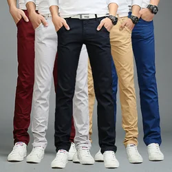 New Design Casual Men pants Cotton Spring and summer  Slim Pant Straight Trousers Fashion  Pants Men