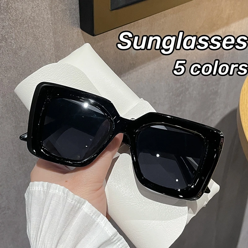 

Personalized Trendy Sun Shading Jelly Color Sunglasses Fashionable Large Frame Sunglasses High-definition Geometric Sunglasses