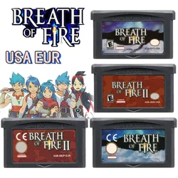 Breath of Fire Series GBA Game 32-bit Video Game Cartridge Console Card Breath of Fire 2 for GBA NDS USA EUR Version