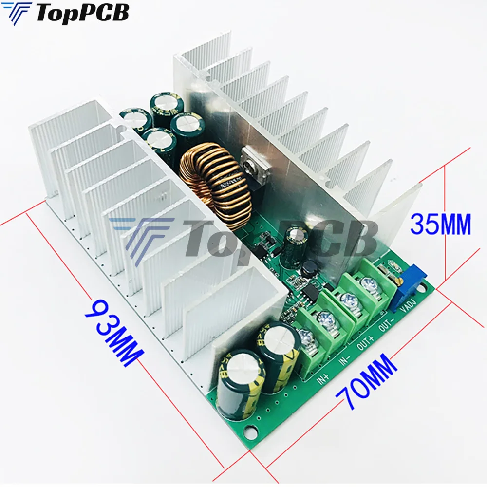 DC-DC 500W Step Down Power Supply Buck Adjustable Voltage Converter Module 12-75V to 12-50V