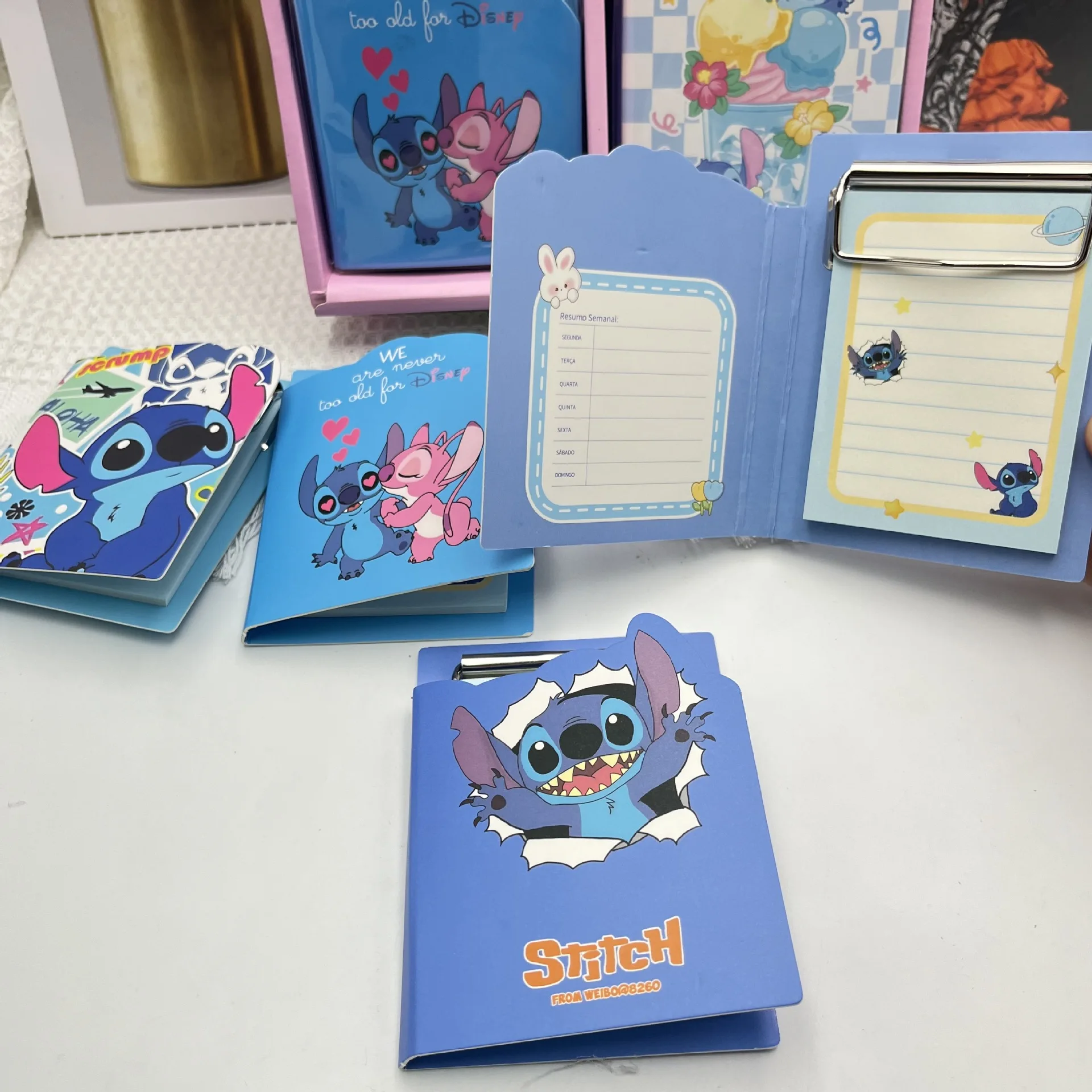 

Disney Stitch Notebooks Anime Lilo & Stitch Splint Note Leave A Message Non-stick Paper Memorandum Student School Supplies Gift