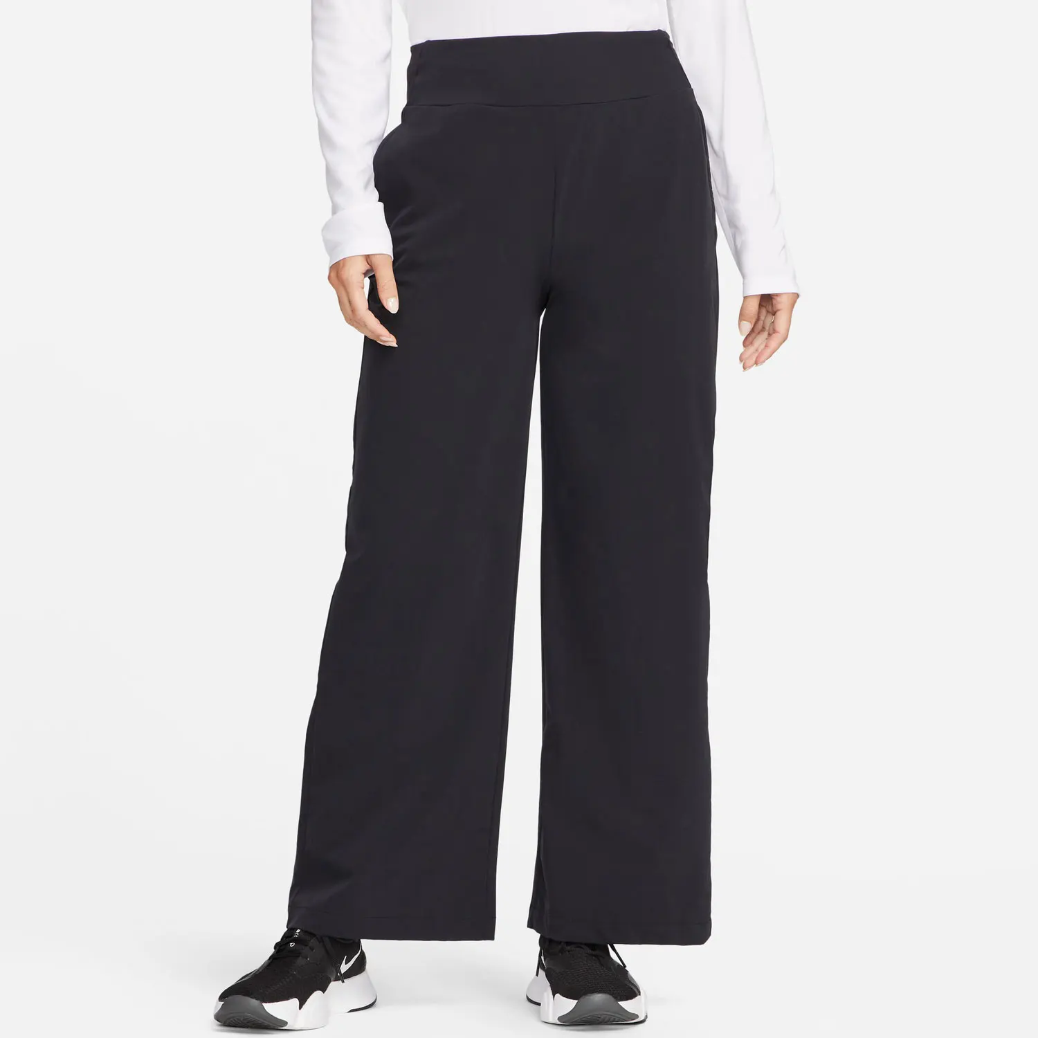 

Новые женские спортивные повседневные брюки Nike Authentic для фитнеса и тренировок с широкими штанинами FB5028-010