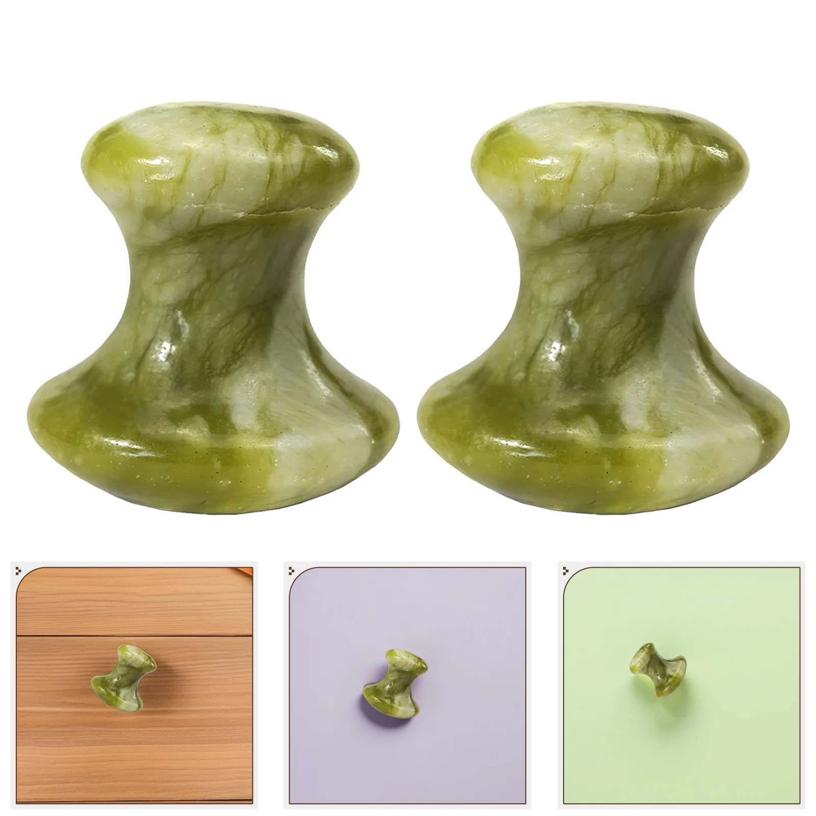 3 قطعة الفطر الاستمالة تدليك الحجارة الوجه اليشم تدليك حجر غوا شا الوجه مدلك العناية بالجسم الاسترخاء أداة تدليك