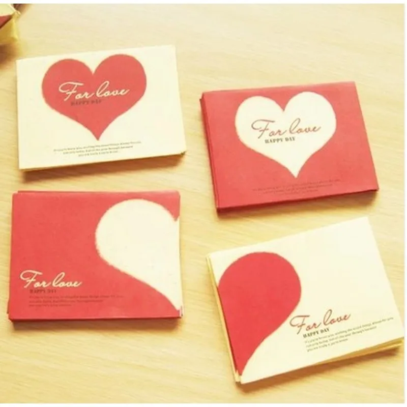 Mini Love Heart Envelopes For Membership Cards And Greeting Messages 10 Count Per Pack Perfect For Small Gift Card Wrapping Part