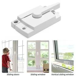 1PC Zinc Alloy Sash Lock 60x25mm Sliding Casement Sash Vertical Slider Fitch Catch Lock White Home Door Window Hardware