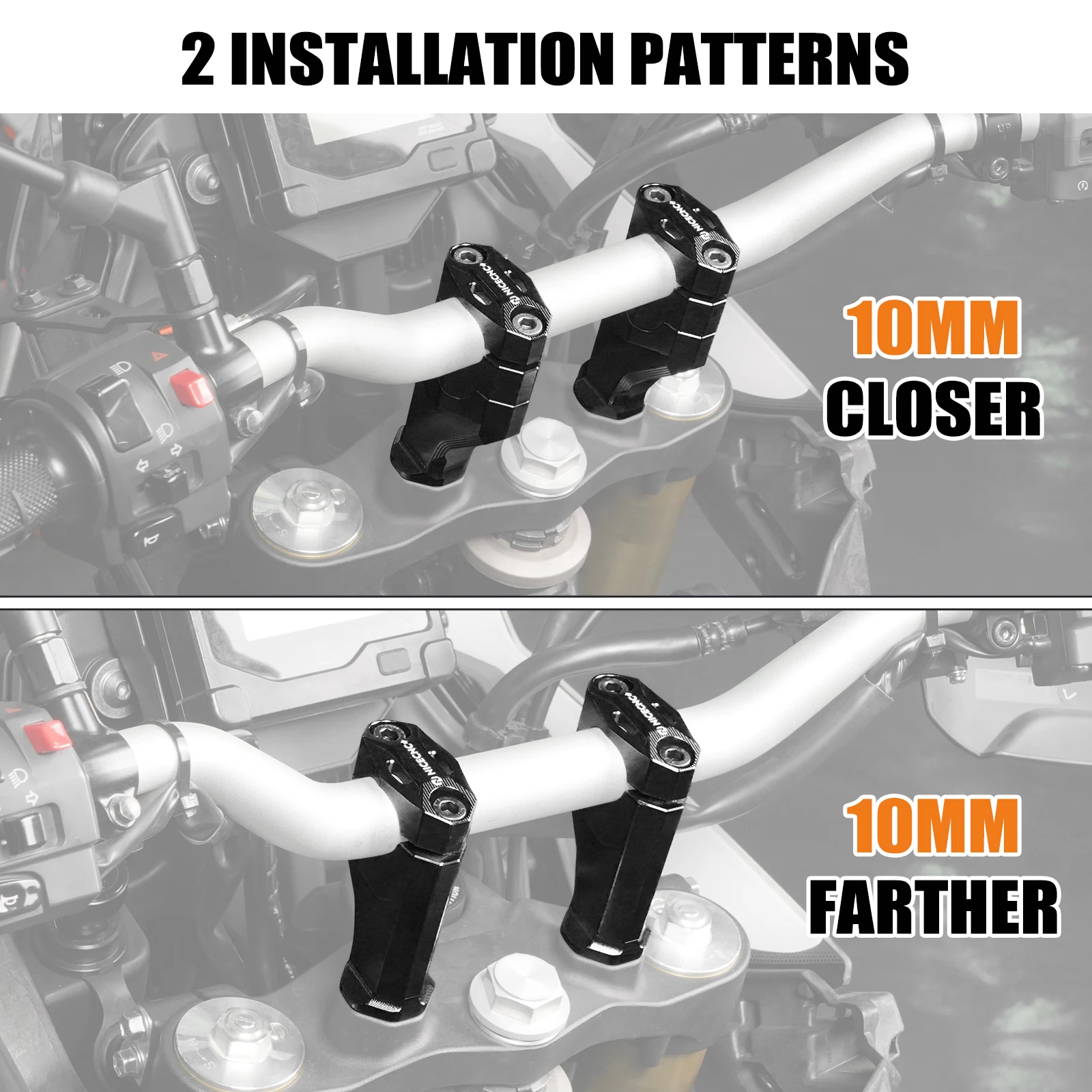 NICECNC 20 mm Lenkererhöhungen für Yamaha Tenere 700 /XTZ700 2019–2024 Tenere 700 Rally Edition 20–24 Tenere 700 World Raid 2022 – Detail 8