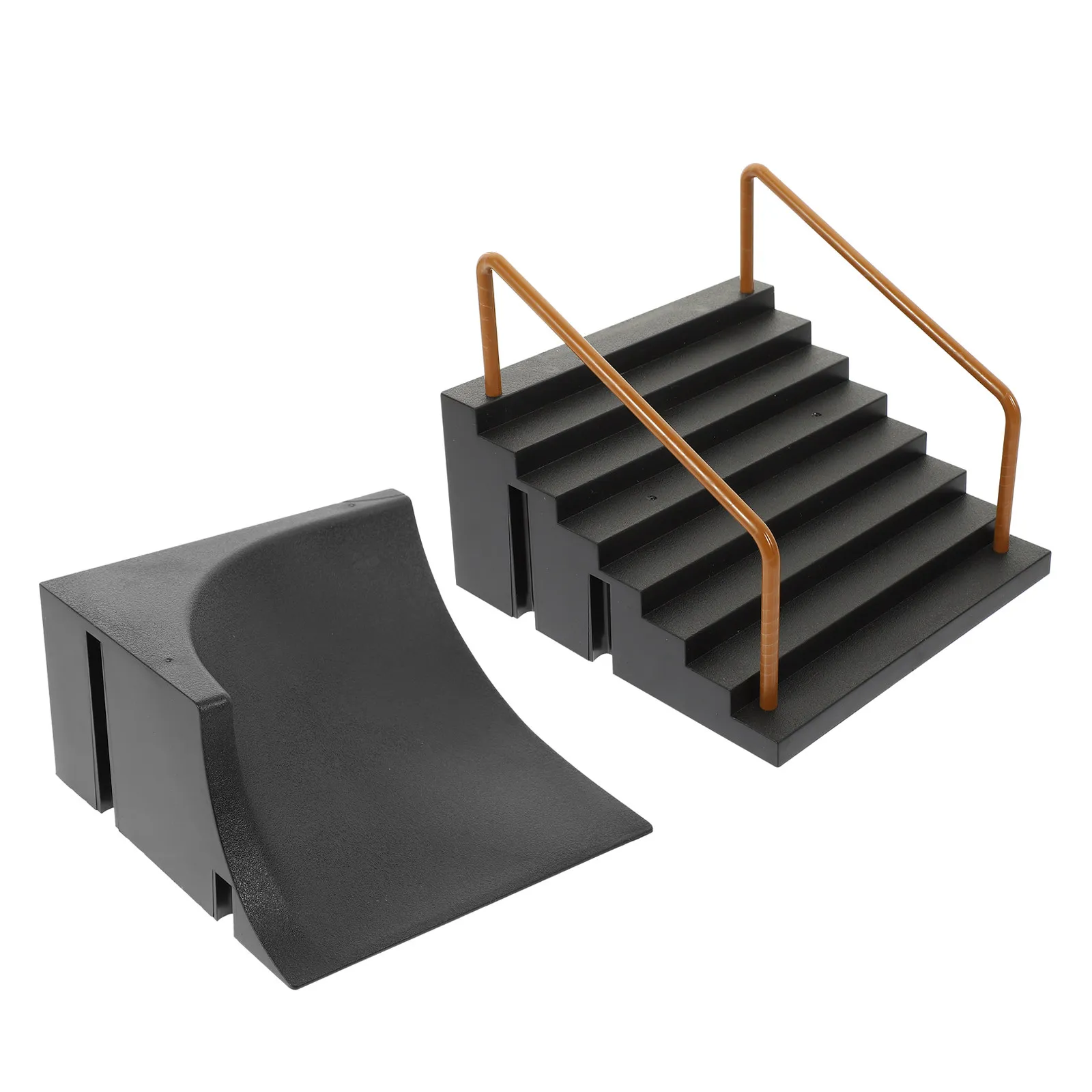 2Pcs Fingerboard Skate Park Ramps Mini Skateboard Ramp Accessories Indoor Fingerboard Obstacle Training Set Mini Skate Ramps