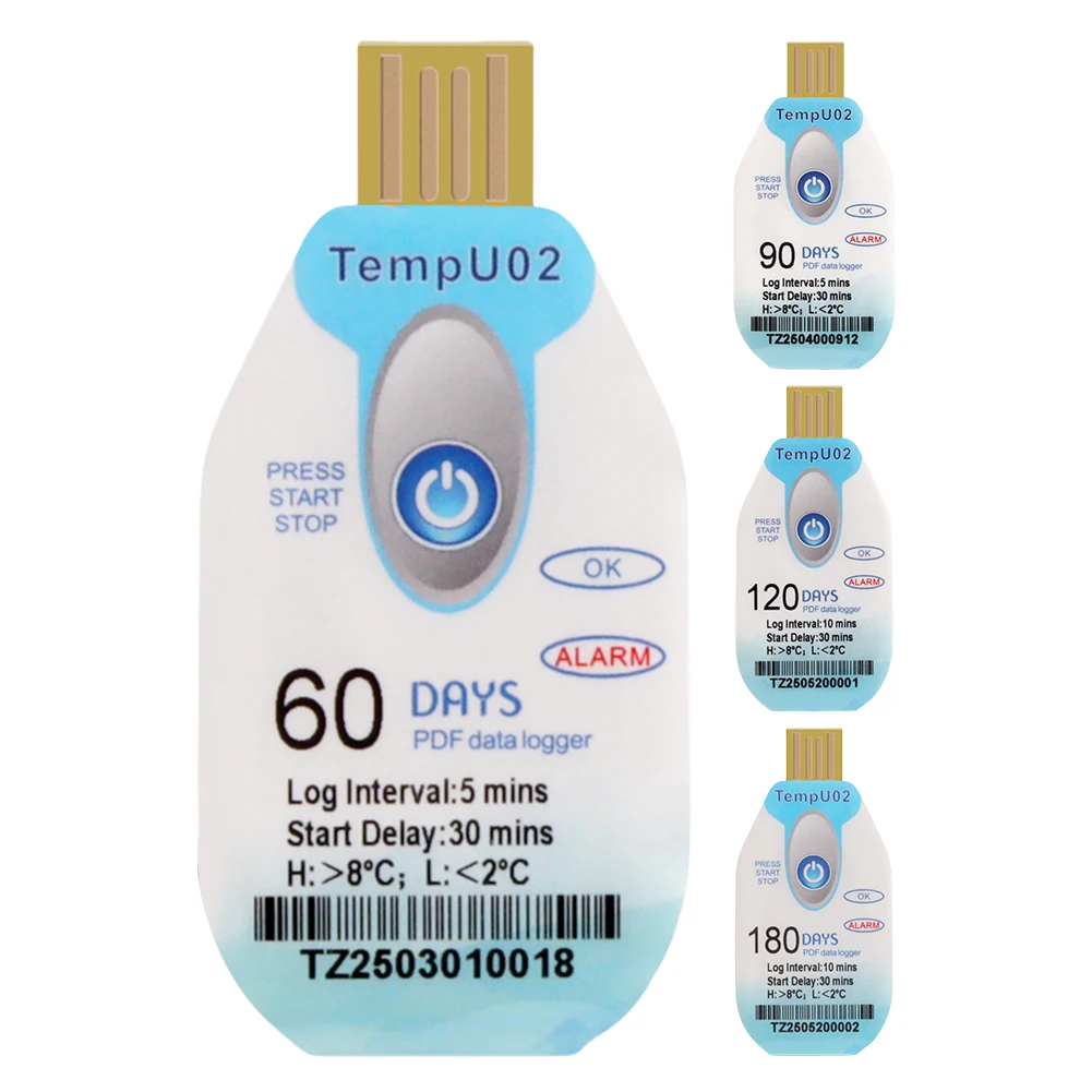 

Temperature Data Logger USB Temp Record 18000 Data Capacity Temp Recorder Disposable Thermometer Logger for Cold Chain Fresh Tag