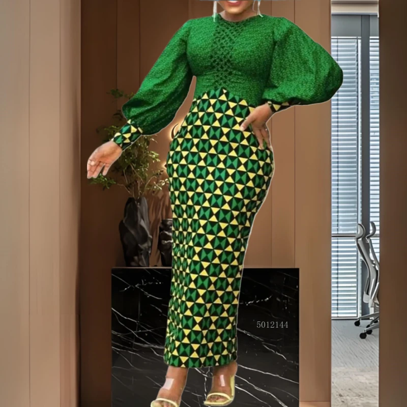 

2026 африканские платья для женщин, осеннее облегающее платье макси Дашики, африканская одежда, модные элегантные платья, женская африканская одежда