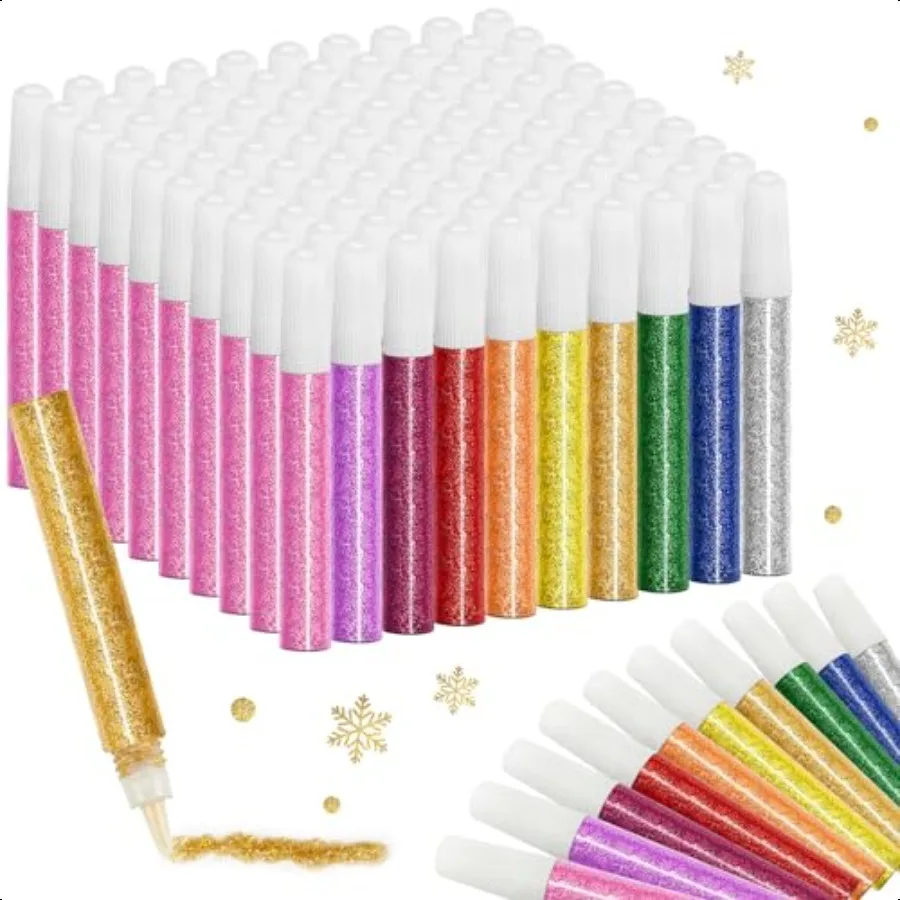 

20 Pcs Glitter Glue Pens Bulk 10 Colors Rainbow Glue Stick for Crafts Back to School Gifts plies for DIY Arts Projects Scrapboo