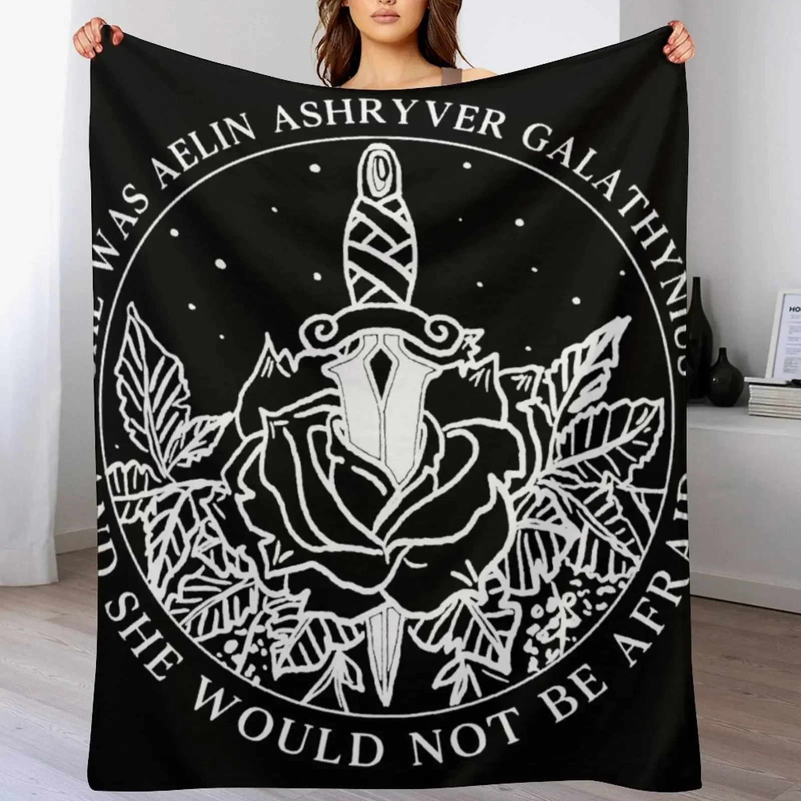 

Aelin Galathynius - Throne of Glass Quote Throw Blanket Hairys Soft Beds Thins Plaid Blankets