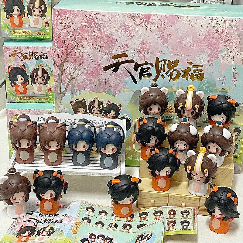 Genuine Heaven Official'S Blessing Tian Guan Ci Fu Anime Fingertip Cute Pet Series Blind Box  Hua Cheng Xie Lian Dolls Kids Gift