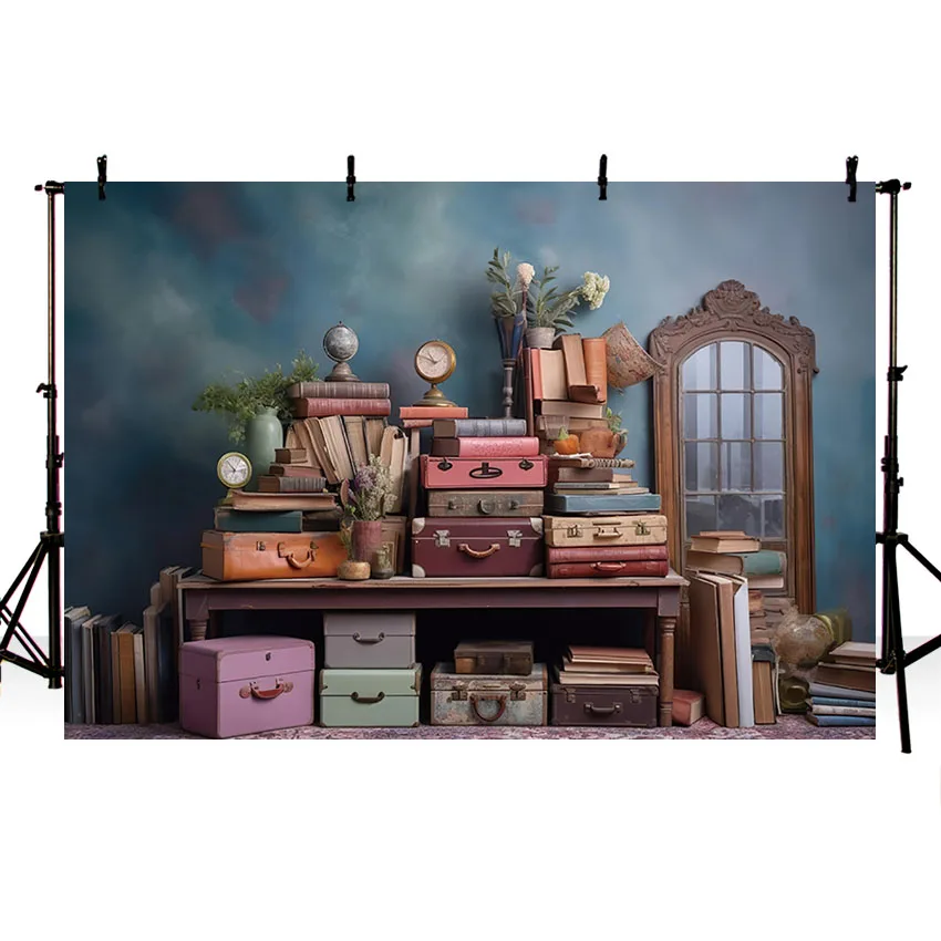 Mehofond Photography Background Retro Interior Grey Wall Global Travel Kids Birthday Party Portrait Decor Photo Backdrop Studio