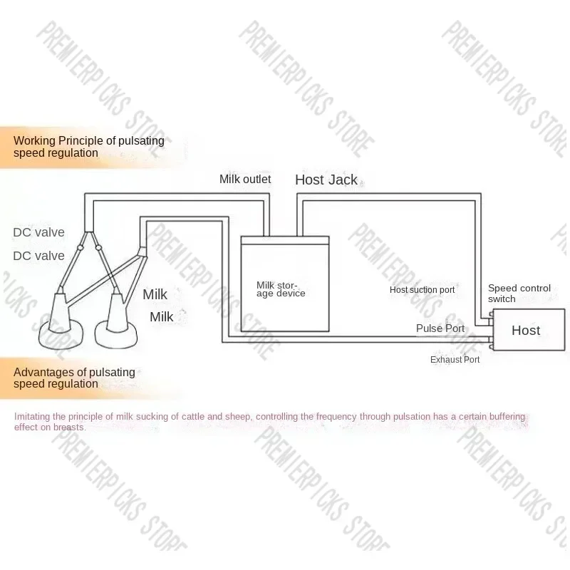 Milking Machine 5L Automatic Pulse  Farm Cow Goat Sheep Vacuum Pump Bucket  Breeding Equipment intensity adjustment.