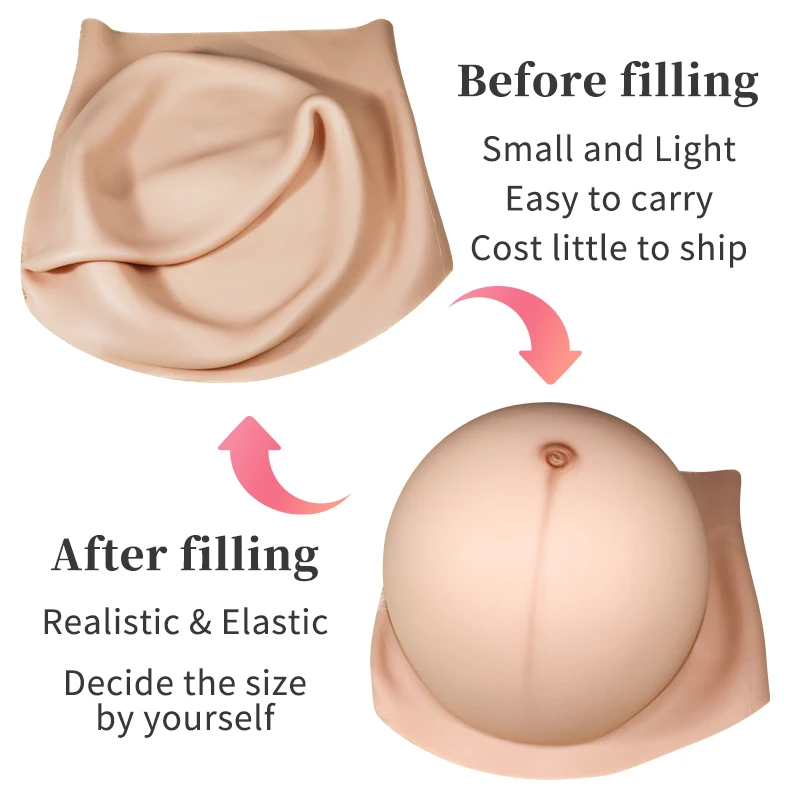 DIY Realistic Silicone Belly Fake Pregnant Belly Costume For Woman Authentic Cosplay Props Artificial Baby Tummy Pregnancy