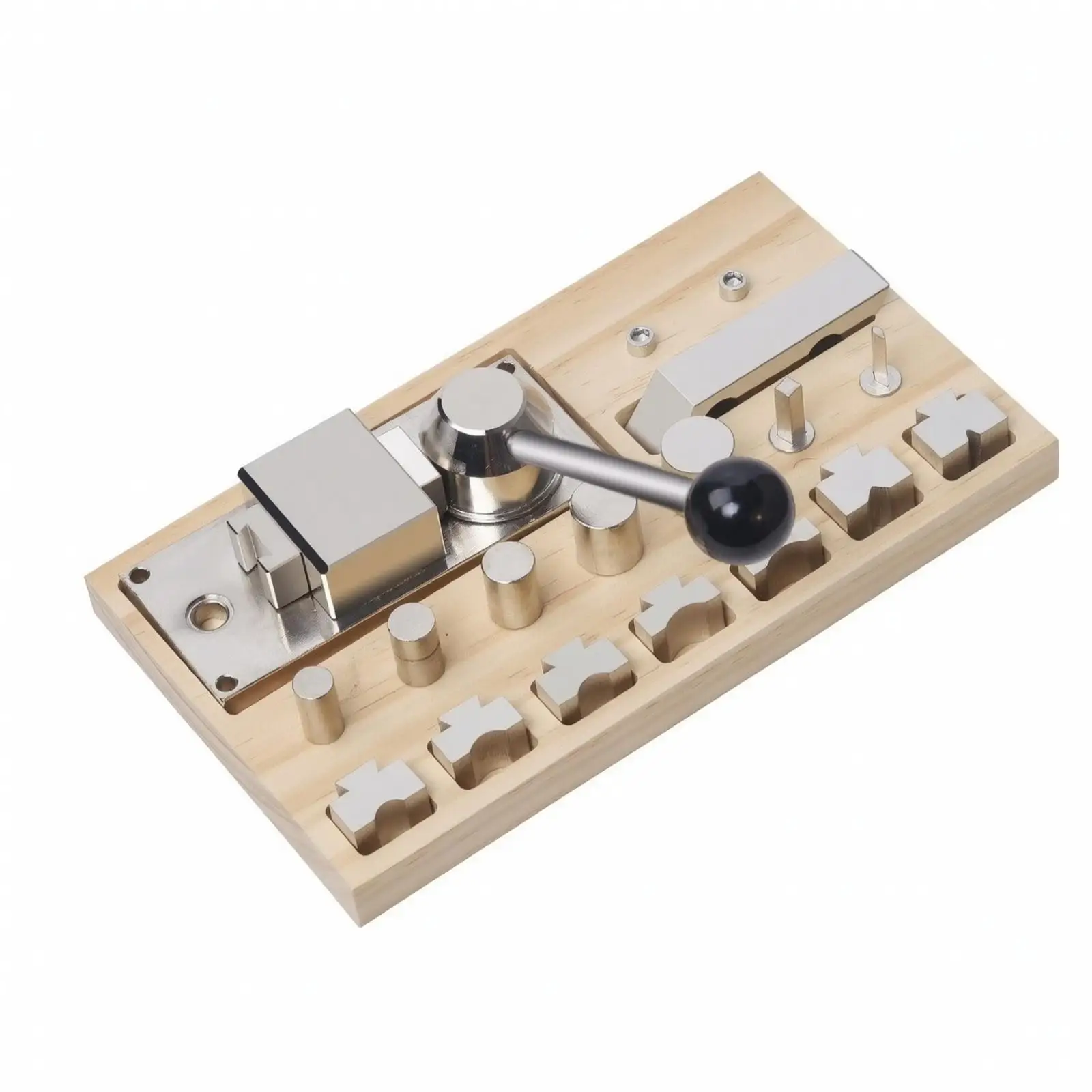 Jewelry Circular Forming Tool with Wooden Storage Tray Versatile Circular Bending Machine with Interchangeable Dies Adjustable