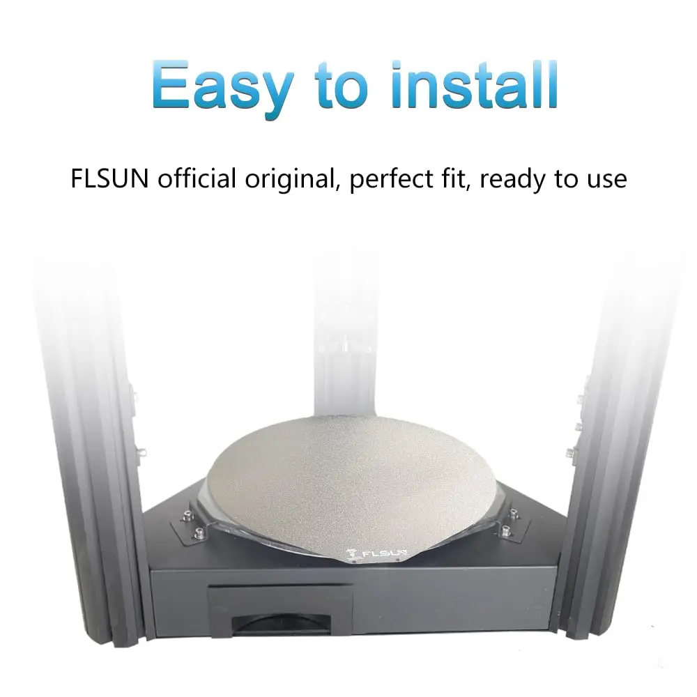 Original FLSUN Q5 Spring Steel Sheet PEI Plate Surface 3D Printer Parts With Magnetic Rubber Base Heated Bed Kit Accessories