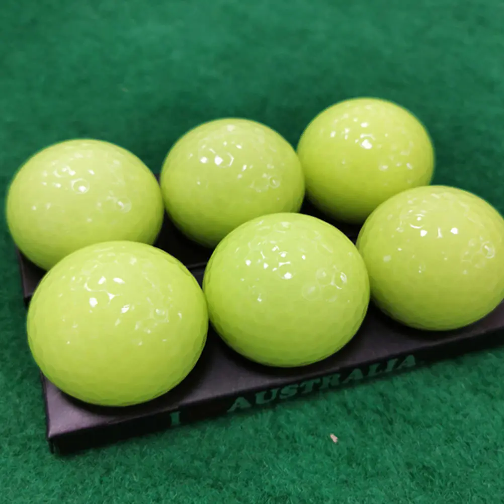 Balles lumineuses réutilisables, 6 pièces, entraînement lumineux pour le crépuscule, Golf en plein air, balle éclairée, lumineuse réutilisable