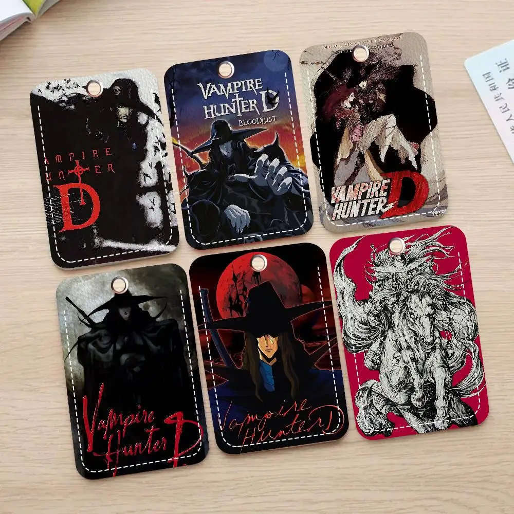 Vampire Hunter D Classic Japanese Anime Retro Badge Holder Keychain For Bank Business Work Card Holder Student Card Protective