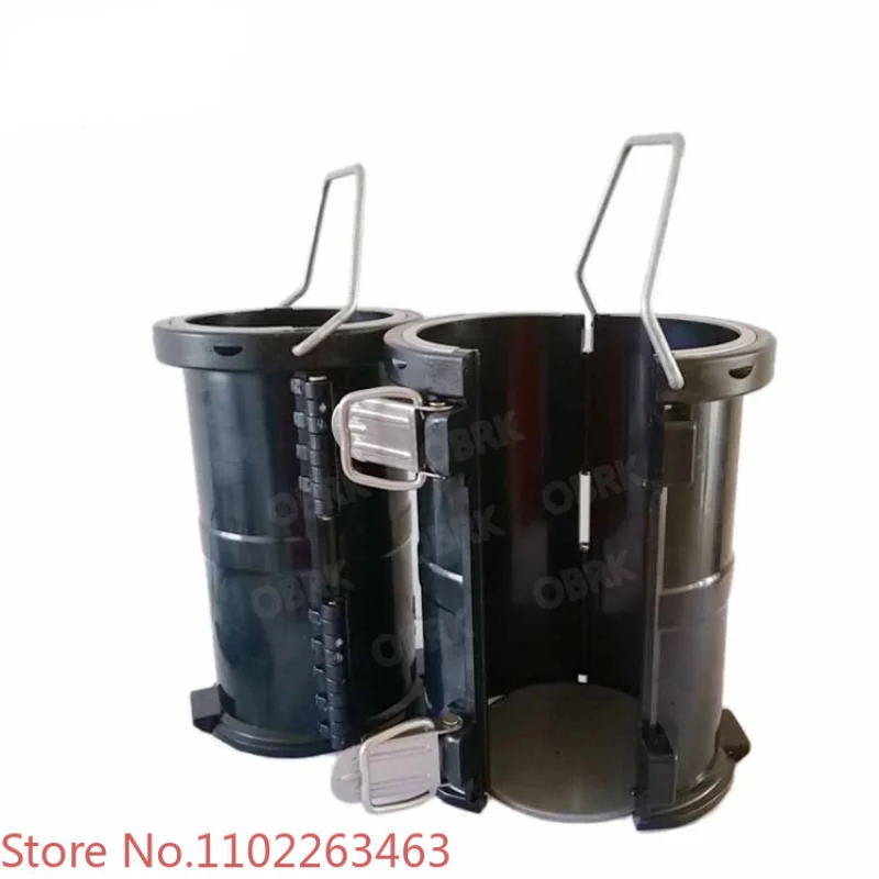 Black Detachable Cylinder Concrete Test Mould With Base/Plastic Concrete Cube Mould