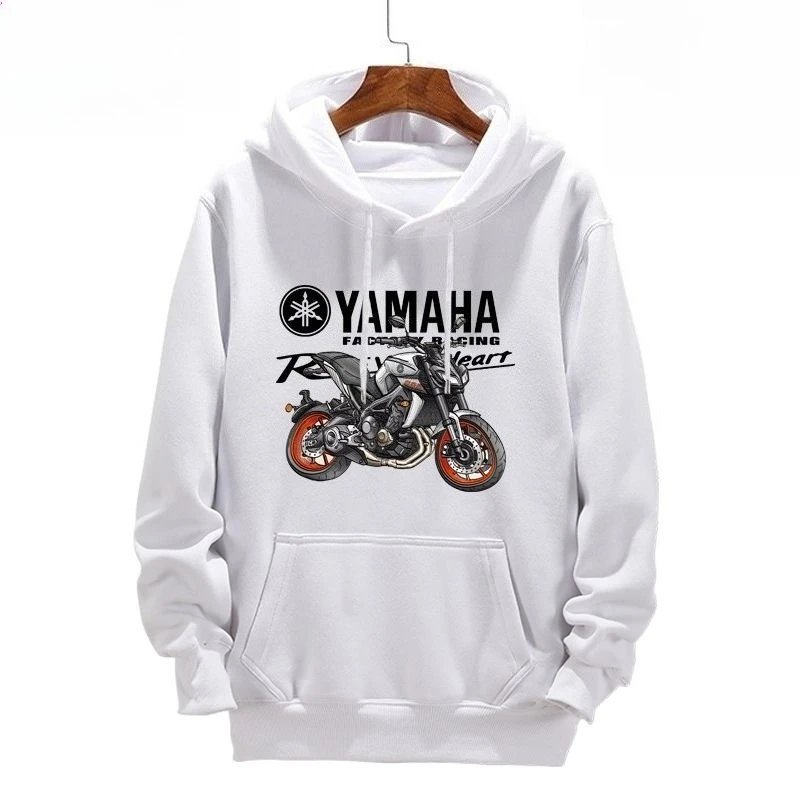 ياماها المعتمد شعار السيارة المطبوعة معطف بقلنسوة الرجال والنساء الخريف والشتاء الترفيه في الهواء الطلق الملابس الدافئة طويلة الأكمام #2